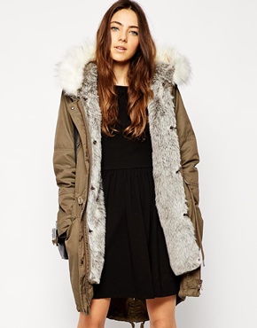 Parka with fur lining, ASOS £80
