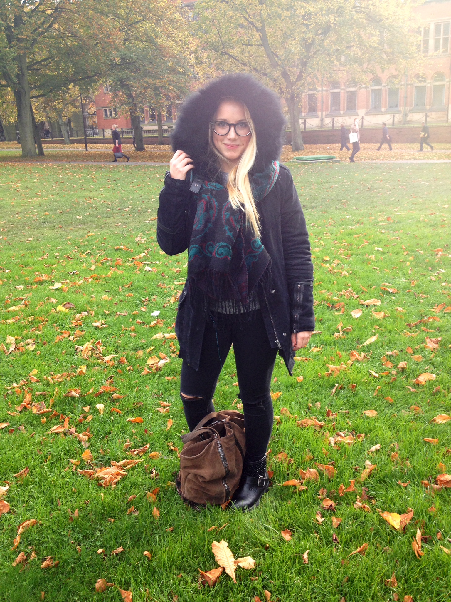 Orianne ,1st year Law with French law student (Coat from Maje) The classic parka is a trend that seems to come around every year. This season it’s all about the fur!
