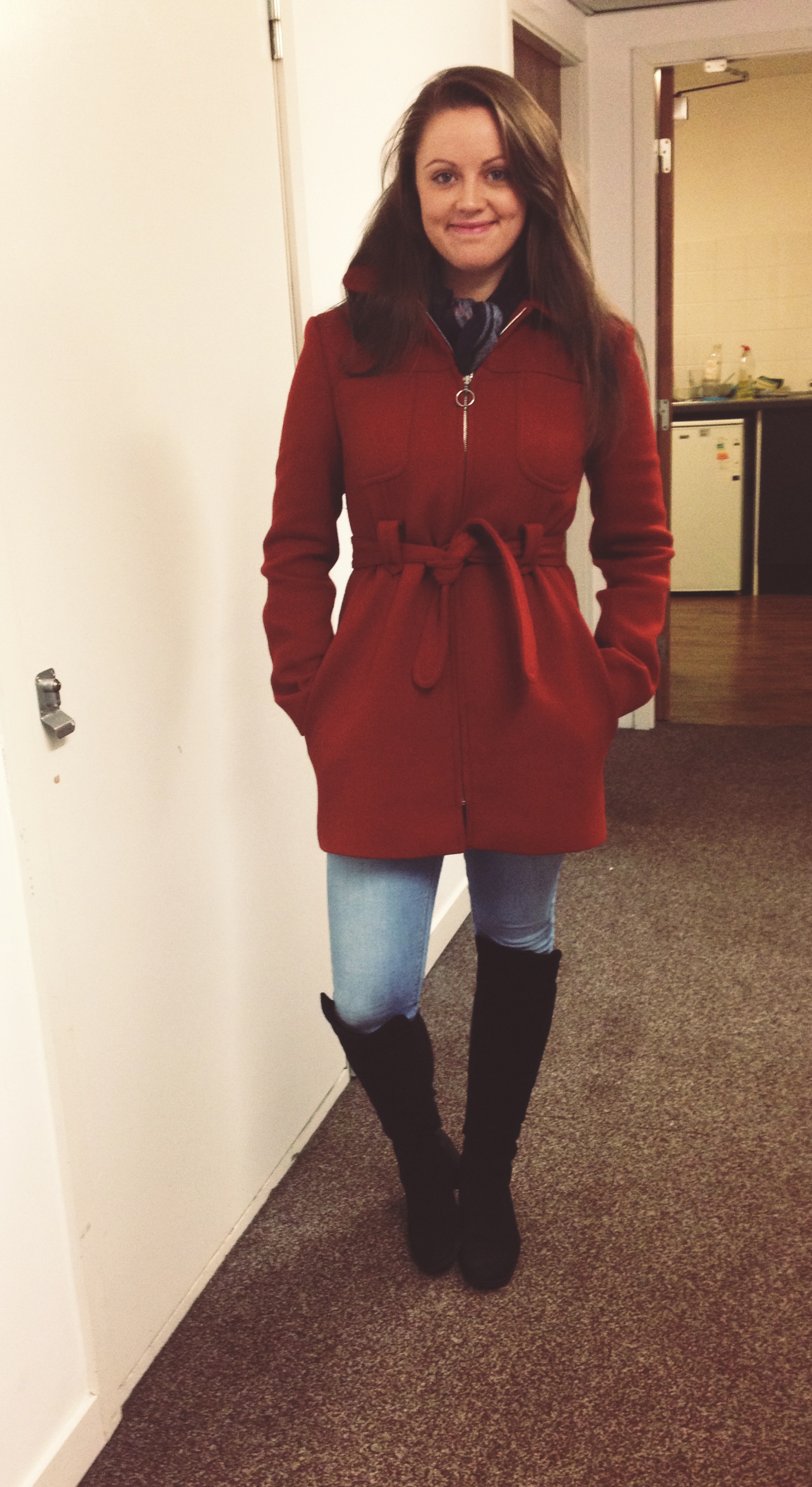 The tailored Look: Abbie Dolton, 1st year Business student. (Coat from Zara)