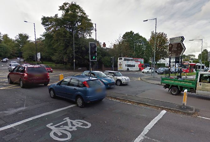 Priory Road where Jade was hit