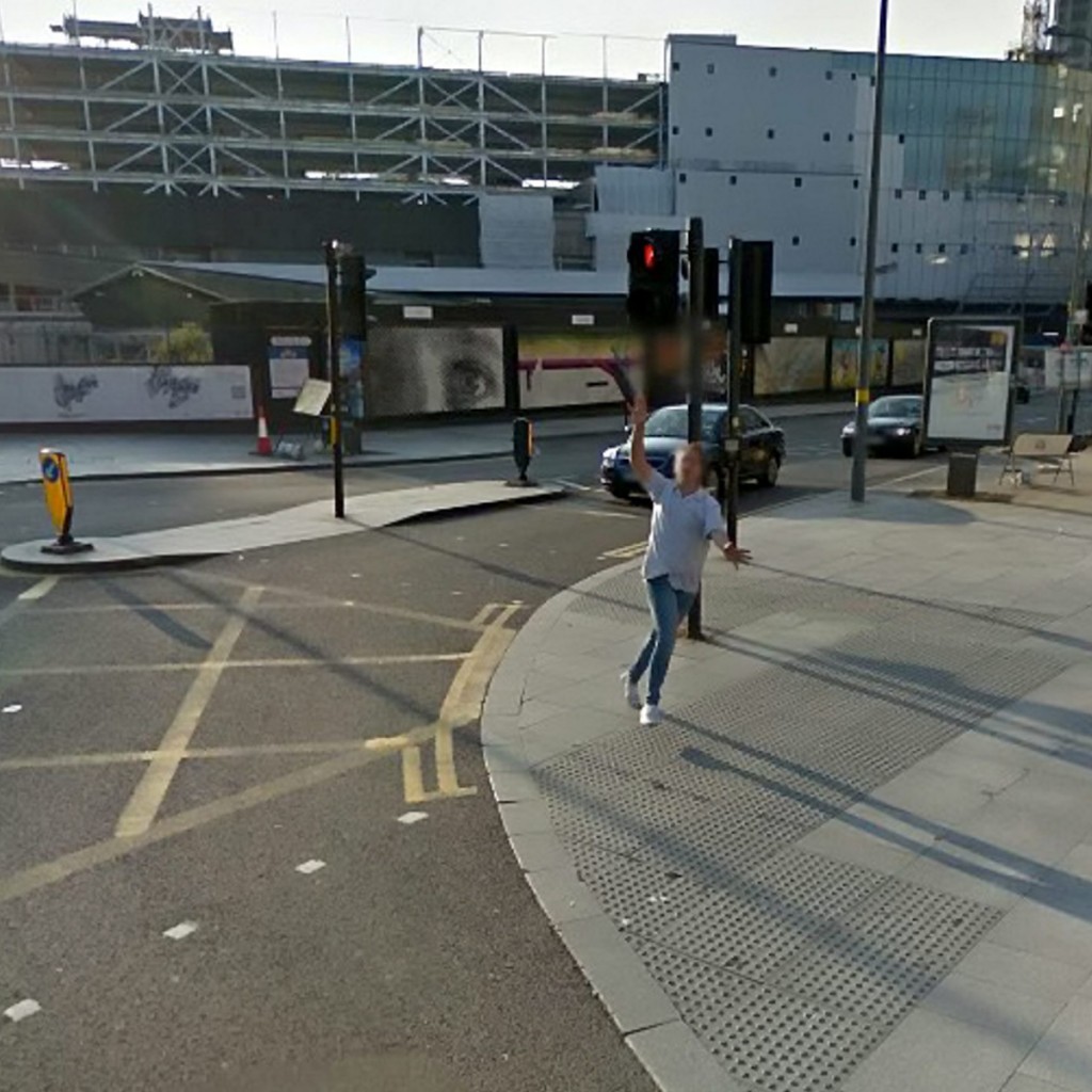 A sales manager has been left red-faced after he was captured on Google Street View drunkenly chasing a car through a city centre. See NTI story NTIDRUNK. Sozzled Luke Beer, 23, had been out with friends when they spotted the vehicle after stumbling out of a casino in Birmingham at 6am. Comical images on Google maps shows the aptly-named joker being carried by two pals before he stands up and chases after the Google Street View car. He narrowly avoids being hit by taxis as he sprints behind the specially adapted vehicle along Hill Street with his arms flailing before eventually giving up. Footage of the hapless chase has been uploaded to social media where it has been liked and shared thousands of times. Yesterday (Thur), mortified Luke, of Sutton Coldfield, West Mids., said he only recently realised he had been snapped by the car after the drunken antics in May last year.