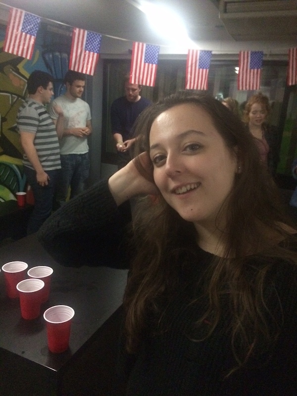 half way into beer pong and chill