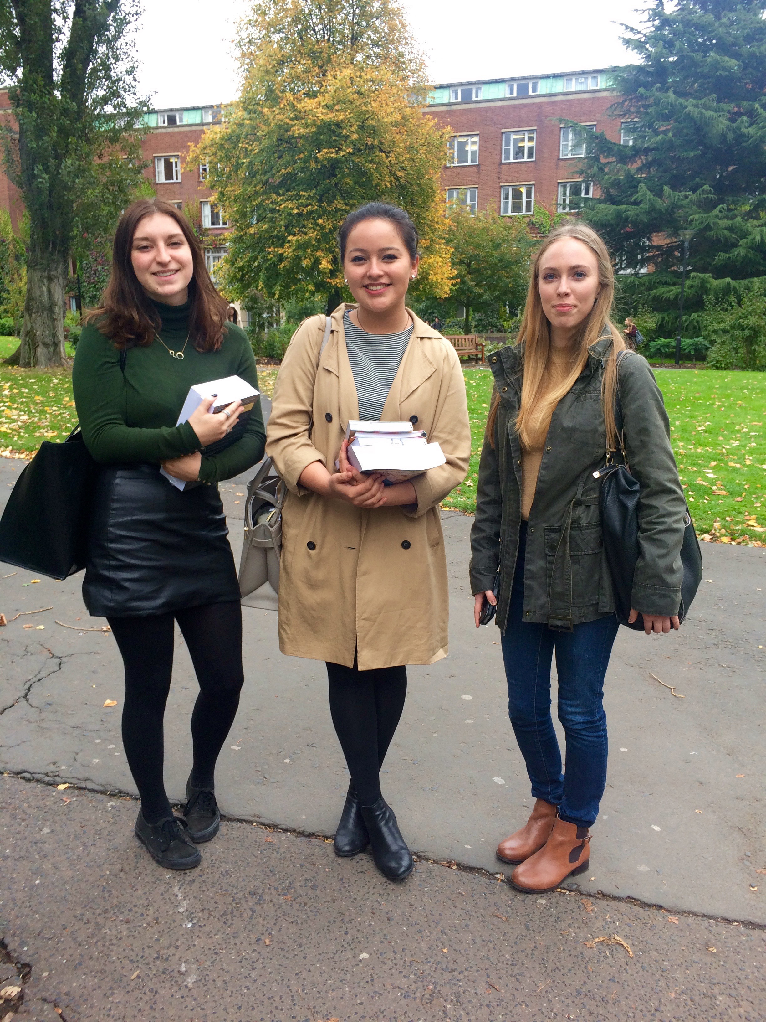 It’s obvious Emily (Left), Camille and Ellie (Right) study law because *books*