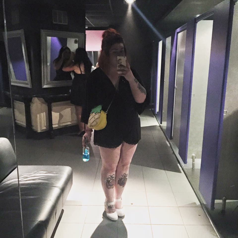 Thighs out on a night out. 