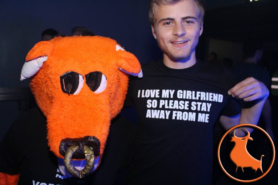 He went home with the mascot... 
