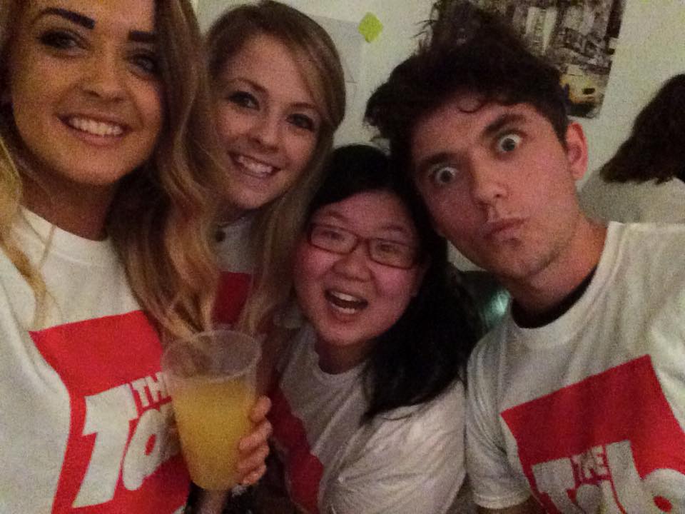 Hanging out with the Tab crew