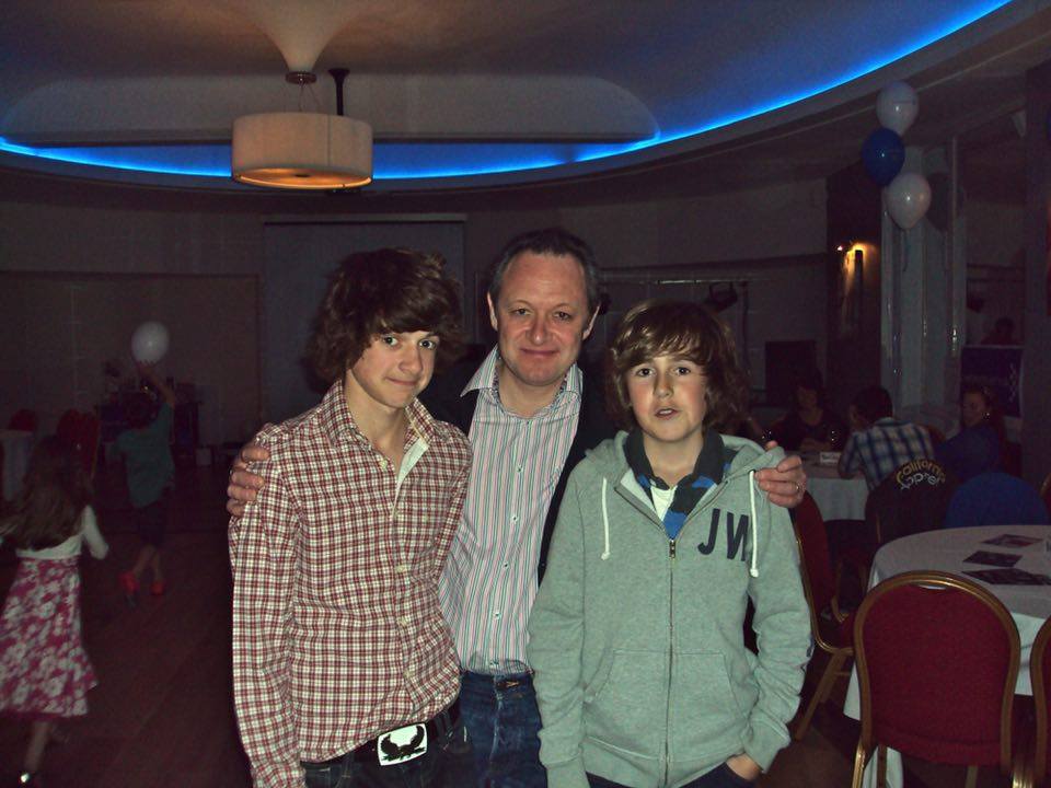 George with his dad and Harry before he was diagnosed