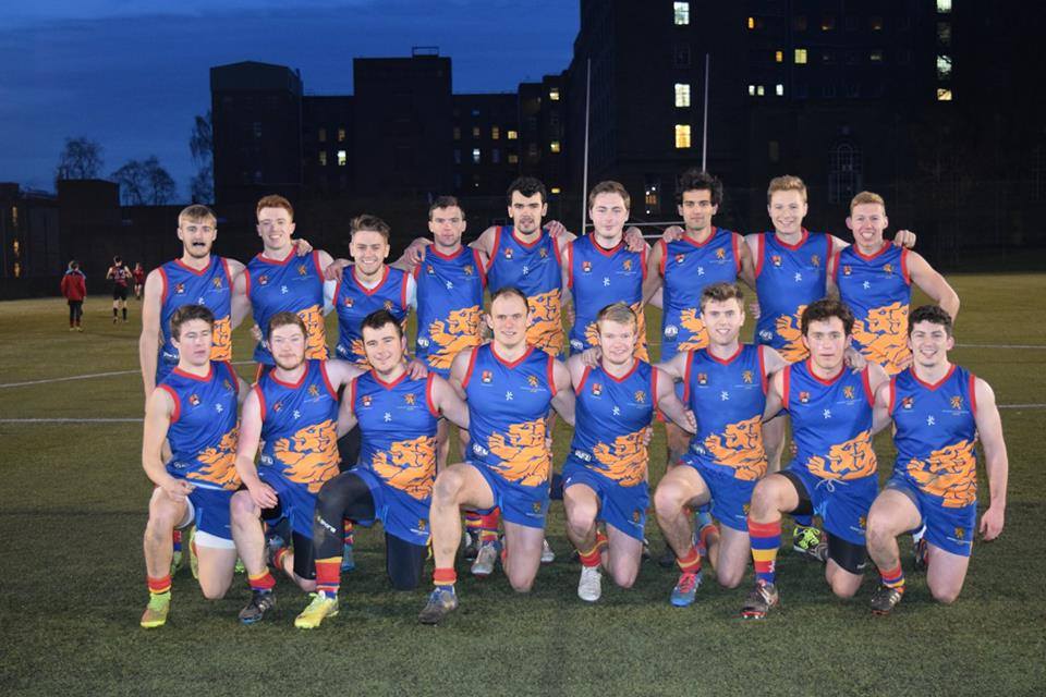 Above pictured, Team Aussie Rules standing in solidarity together