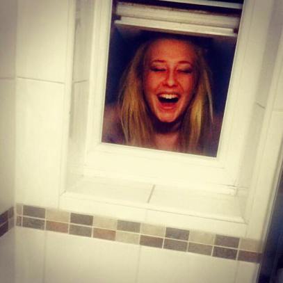 laughing
