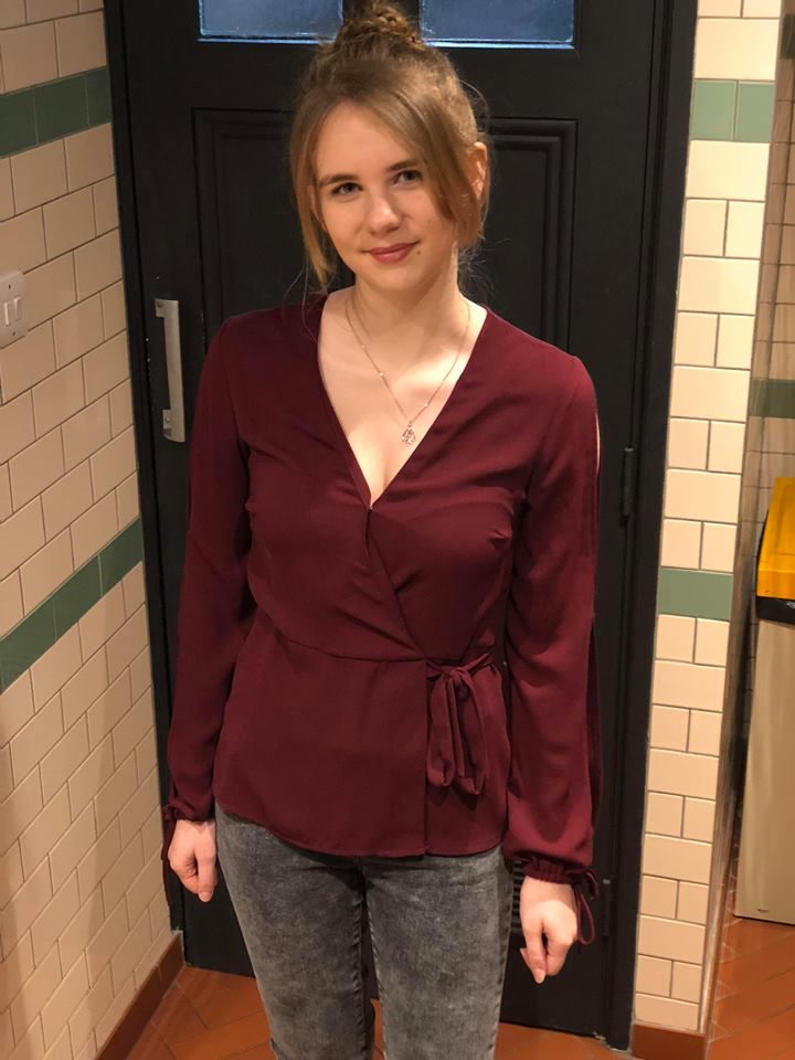 Image may contain: Sweater, Clothing, Cardigan, Person, People, Human
