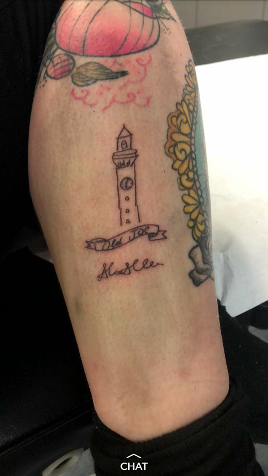 Image may contain: Tattoo, Ornament, Person, People, Human