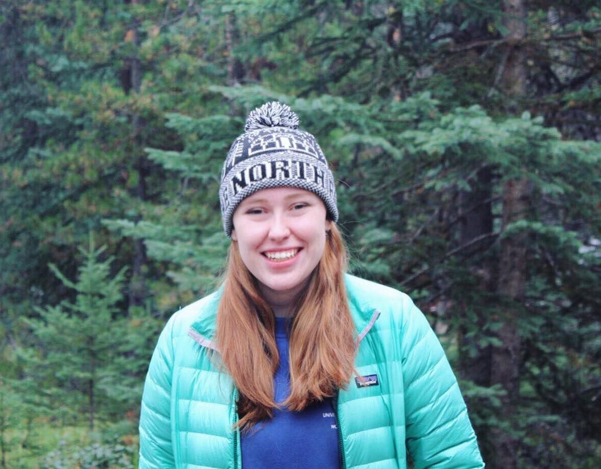 Image may contain: Sweater, Portrait, Photography, Photo, Beanie, Pants, Cap, Hat, Female, Coat, Jacket, Face, Nature, Land, Outdoors, Woodland, Forest, Tree, Person, Human, Vegetation, Plant, Apparel, Clothing