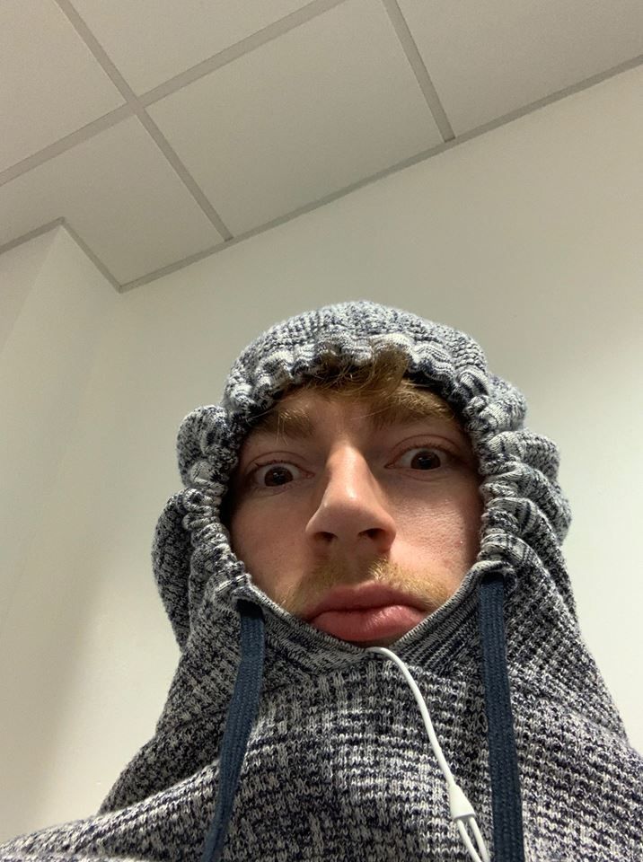 Image may contain: Human, Person, Sweater, Sweatshirt, Hood, Apparel, Clothing