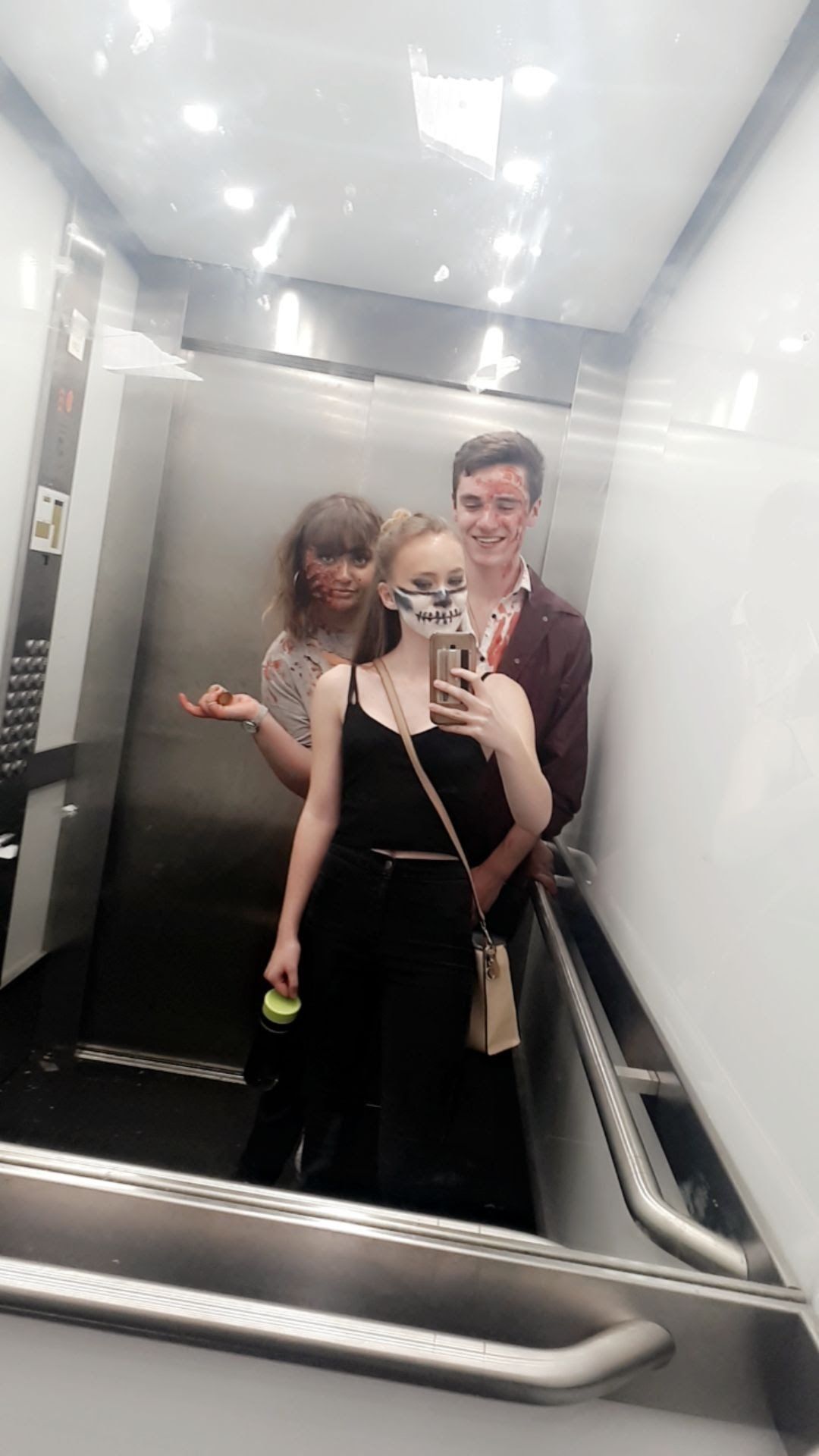Image may contain: Person, Human, Elevator