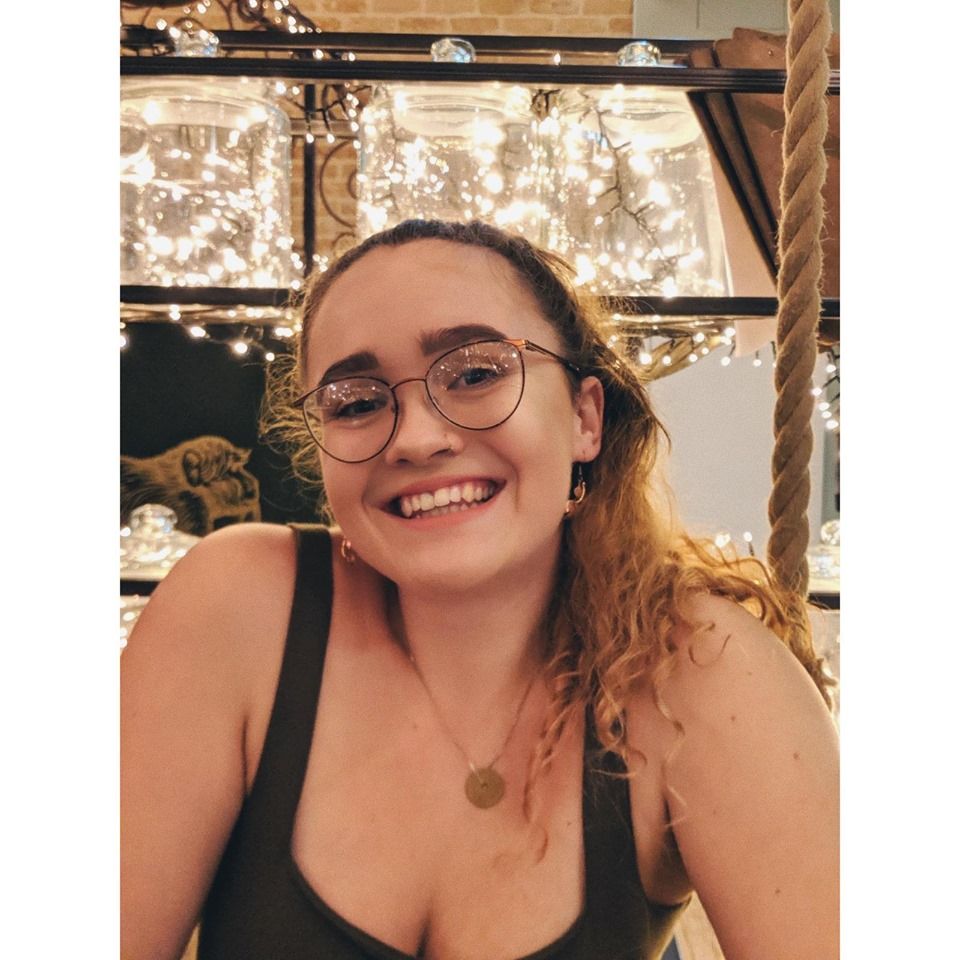 Image may contain: Teeth, Mouth, Lip, Photography, Portrait, Photo, Female, Smile, Apparel, Clothing, Face, Person, Human, Accessory, Accessories, Glasses