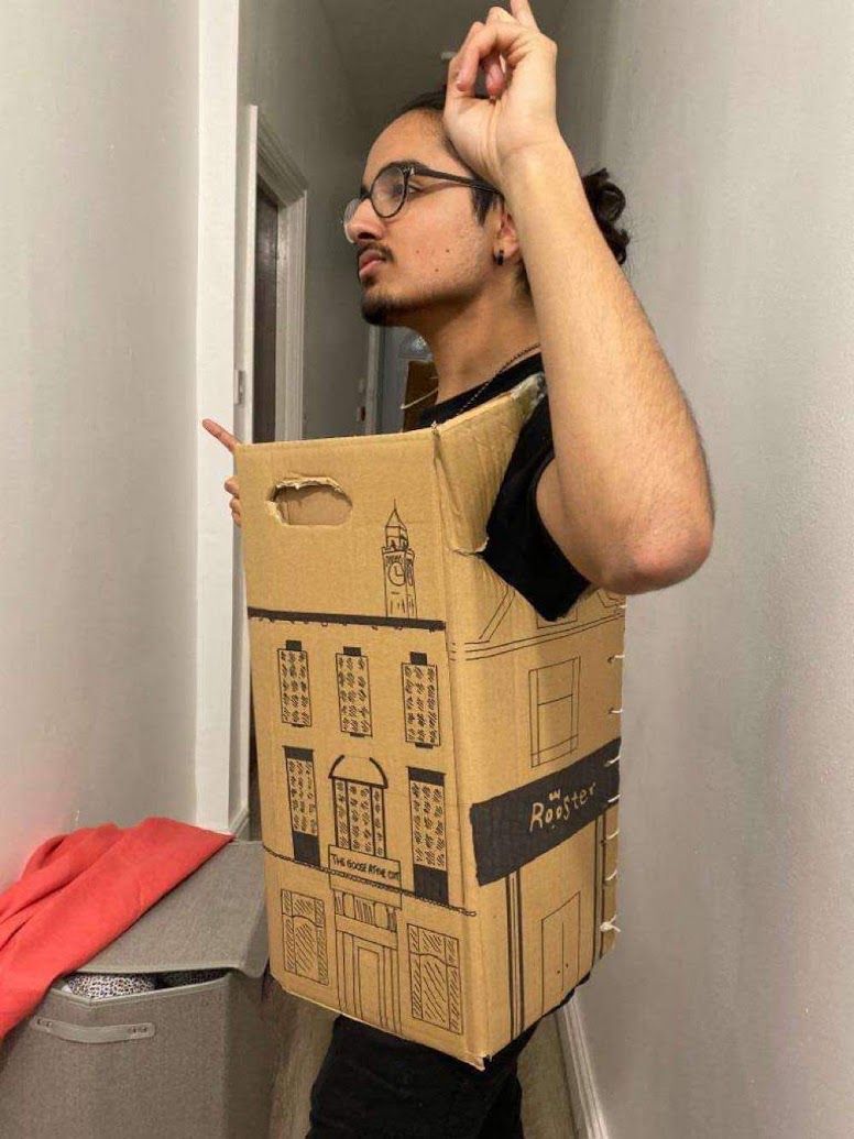 Image may contain: Carton, Box, Package Delivery, Cardboard, Person, Human