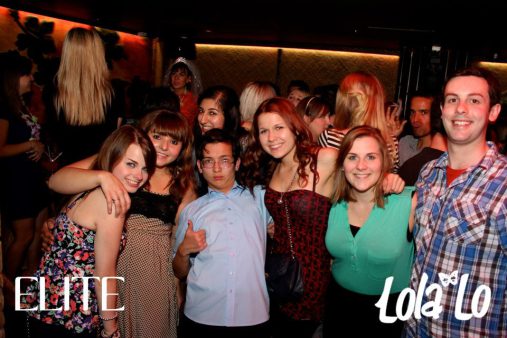 Me and my mates on a night out at Lola's
