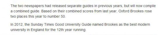 Brookes Ranking