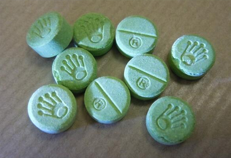 The dodgy ecstasy pills can come in a variety of shapes and colours