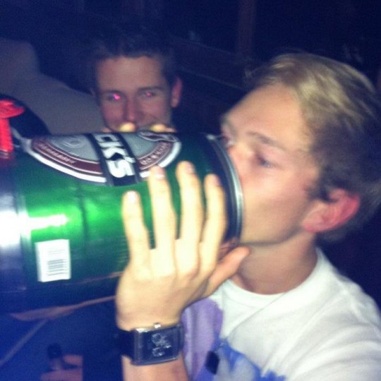 No stranger to drinking.