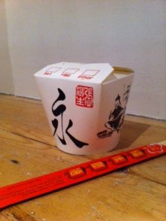 Look at that. Doesn't that make you want Chinese just so you can eat it out of that?