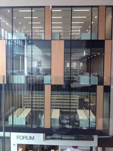 'The Cube' style (presumably quiet) rooms in the new library 