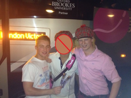 Chris and Dave pose with anonymous stranger