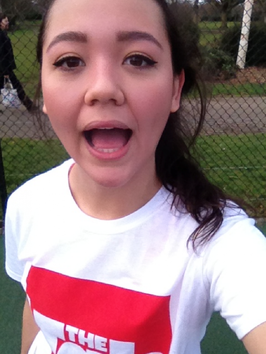 I'm better at taking selfies than tennis.