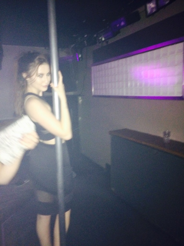 The only club with a pole. 