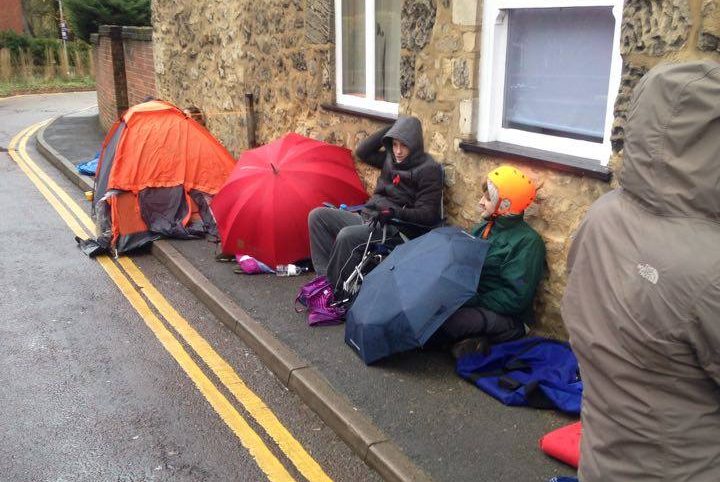 The Finders Keepers queue outside St. Clems