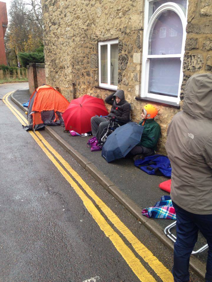 The Finders Keepers queue outside St. Clems