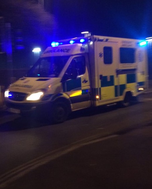 Fire engine on site