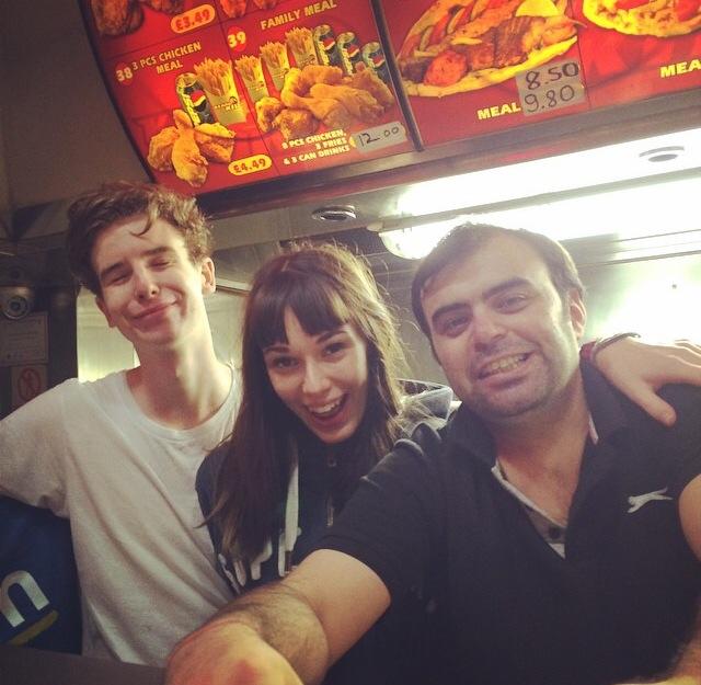 Mustafa, you cheeky man, tell me how sexy I am again while I eat my cheesy chips.