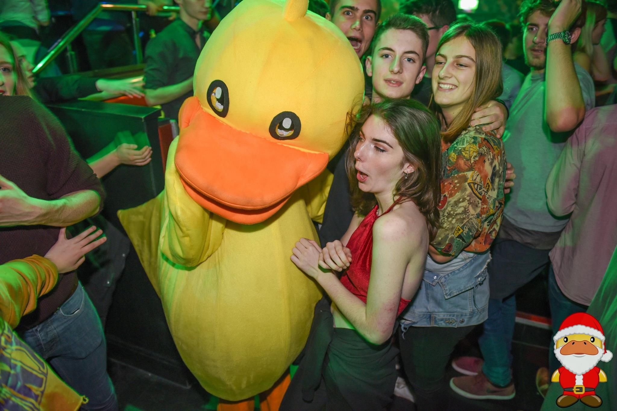 Image may contain: Night Life, Mascot, Person, People, Human