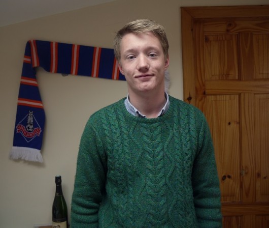Frazer thought this jumper was brown when he bought it