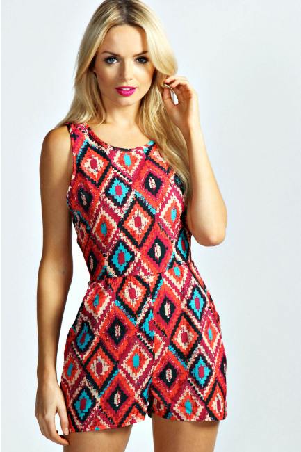 Colourful-Strappy-Playsuit-Womens