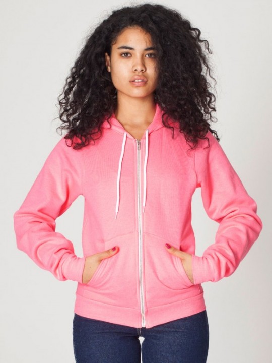 american-apparel-unisex-flex-fleece-zip-hoodie-neon-heather-pink-pic117313