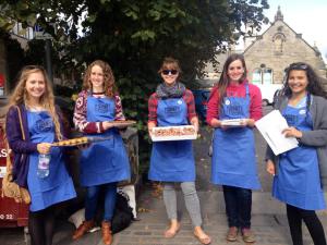 Foodsoc members handing out canapés