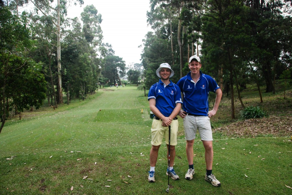 Ali Stokes and Max Arthur on the golf course