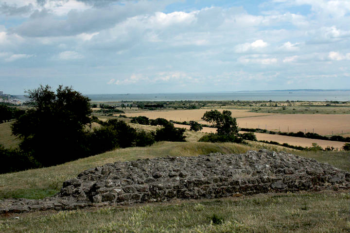 The view from Hadleigh Castle, previously painted by Constable