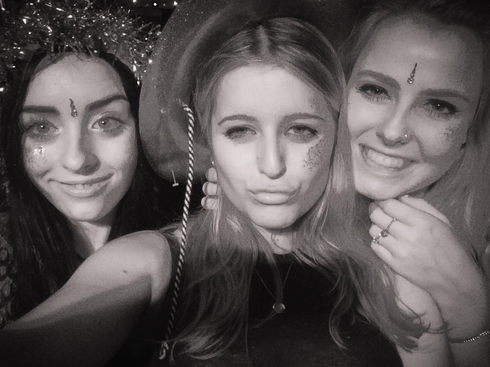Sophie (centre) the victim of the fingernail