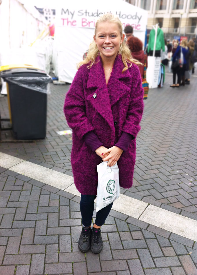 Name: Hannah Marsden Degree: 1st year Psychology Coat: Topshop 
