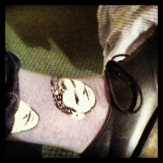Morrissey socks bought due to relationship issues. Things don't get worse than this.