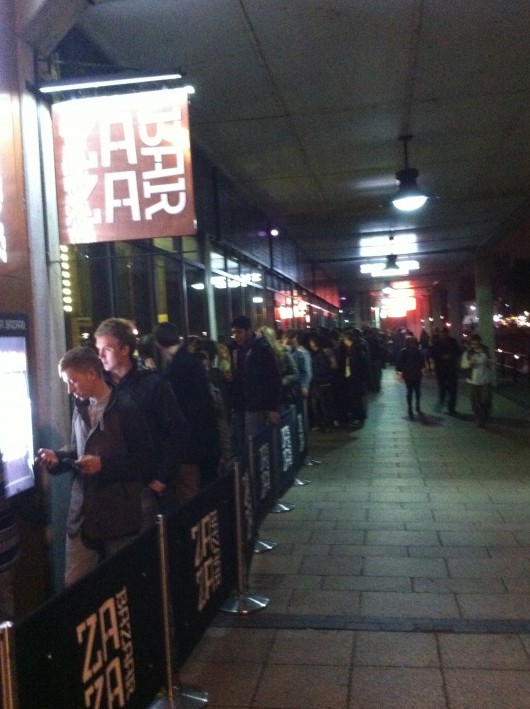A scene eerily reminiscent of last weeks fresher's fair. 