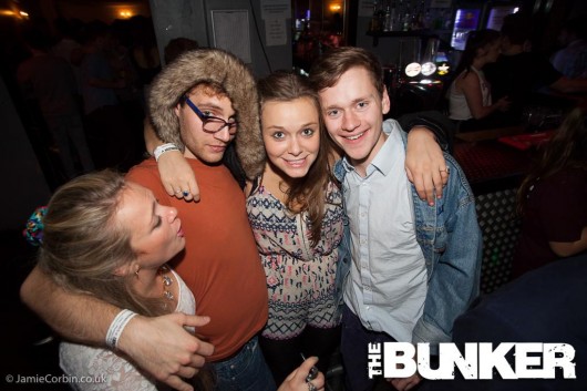 A household having a smashing time on a night out