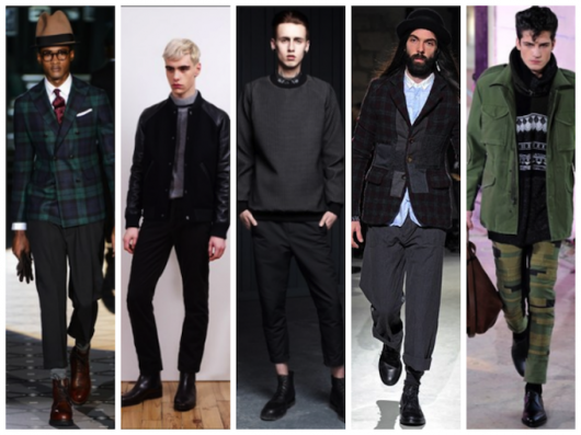 L-R: Dsquared2, APC, Alexander Wang, Junya Watanabe, Phillip Lim