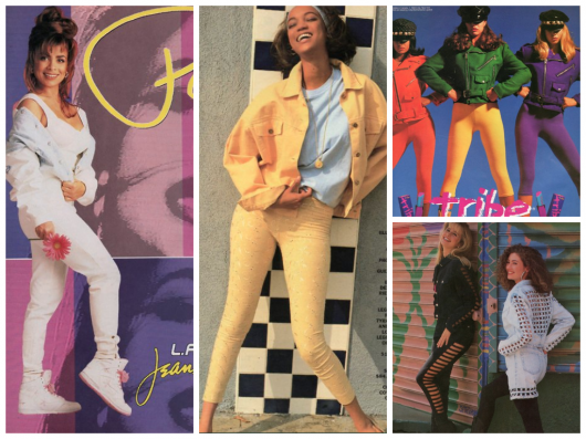 In the 90s - Paula Abdul & Tyra Banks do the combination suit.