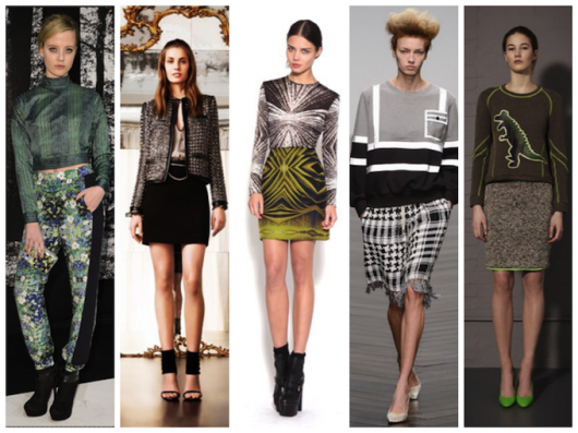 L-R: Charlotte Ronson, Emilio Pucci, Georgia Hardinge, Ashish, Emma Cook