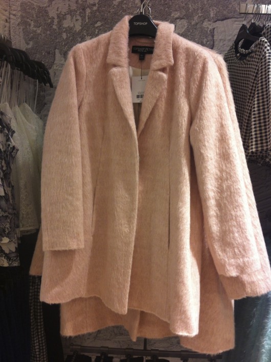 Get the look: fluffy swing coat, £89 at Cabot Circus Topshop. 