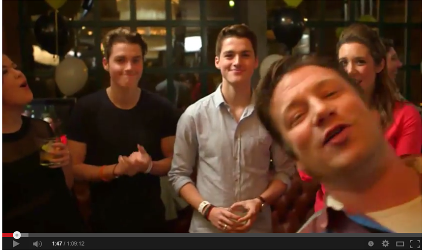 Jamie Oliver Photobombs Jack and Finn